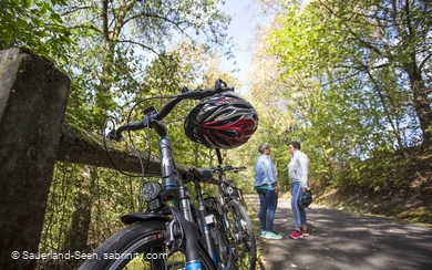Radfahrer am Biggerandweg, Foto S. Voss