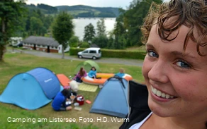 Camping am Listersee, Foto: H.D. Wurm